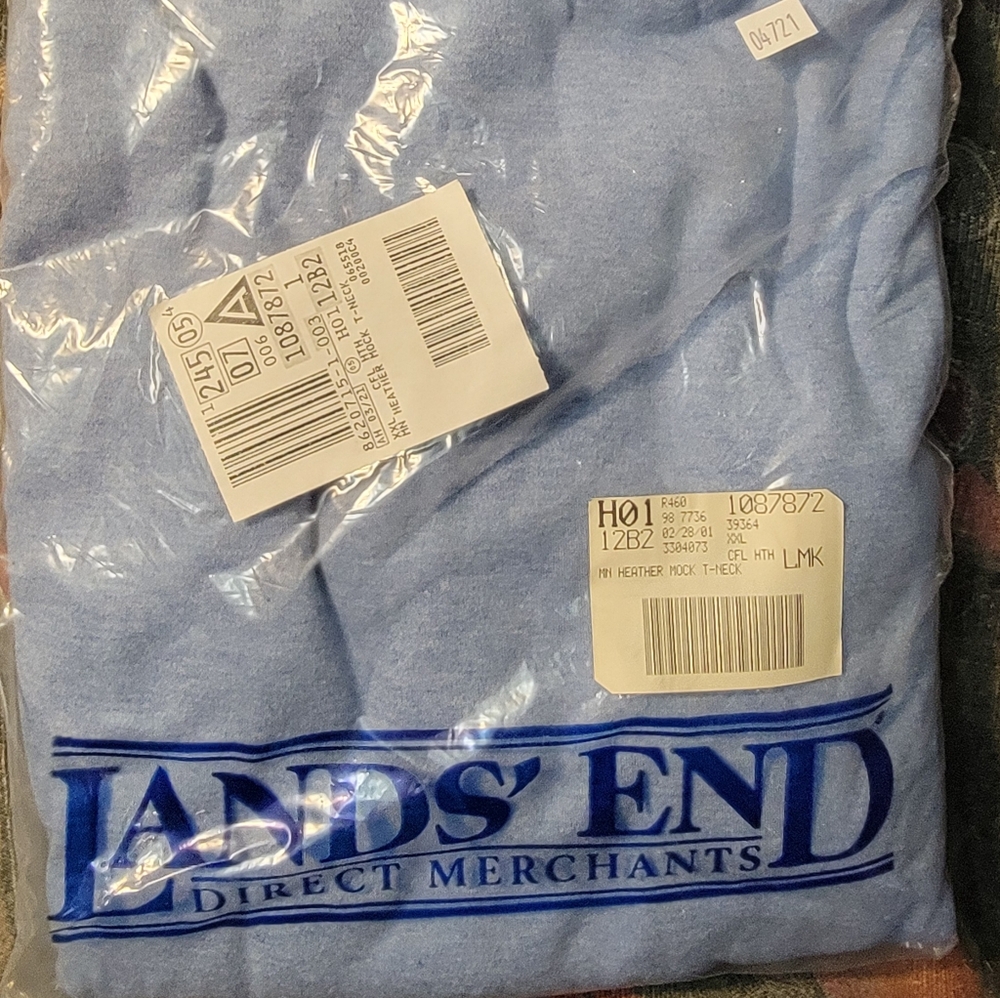 Lands' End Blue Turtleneck Sweater
